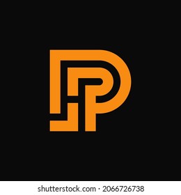 PH-Zeichen-Logo. die Kombination der Buchstaben P und H in eine neue, originelle und moderne Form