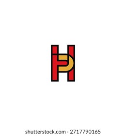 PH Buchstaben Monogramm Firmenlogo.