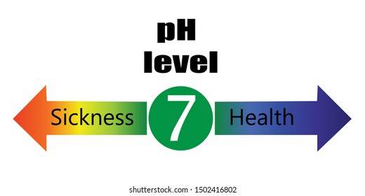 PH Level Ballance Chart  Scale Showing Sickness And Health In Human Body Vector Infographics