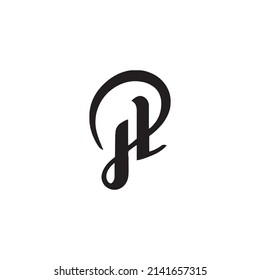 PH logo monogram HP vector design