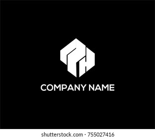 PH logo white color initial lettering