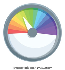 Ph meter color level icon. Cartoon of Ph meter color level vector icon for web design isolated on white background