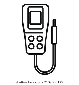 Ph meter device kit icon outline vector. Soil chemistry solution. Medical experiment