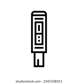 ph meter engineer line icon vector. ph meter engineer sign. isolated contour symbol black illustration