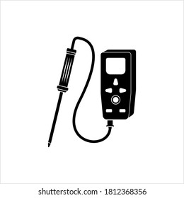 Ph Meter Icon, Acid Alkaline Level Measuring Instrument Vector Art Illustration