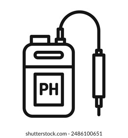 pH-Meter-Symbol-Markierung im ausgefüllten Stil