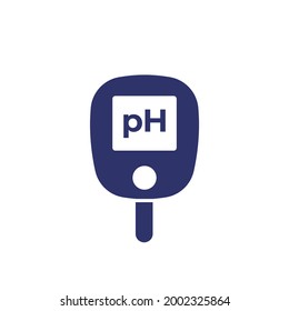 icono del medidor de ph en blanco