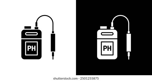 Icono del medidor de Ph Marca de símbolo en estilo lleno