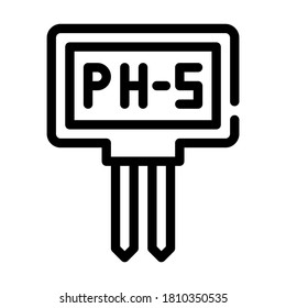 ph meter measuring equipment line icon vector. ph meter measuring equipment sign. isolated contour symbol black illustration