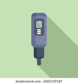 Ph meter probe icon flat vector. Soil test kit. Modern system reaction