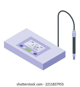 Ph Meter Tester Icon Isometric Vector. Test Value. Kit Control