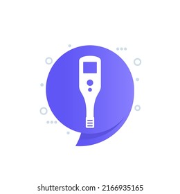 Ph Meter Or Tester Icon, Lab Testing Vector