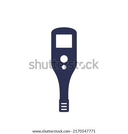 ph meter or tester icon on white