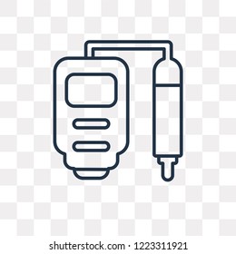 Ph meter vector outline icon isolated on transparent background, high quality linear Ph meter transparency concept can be used web and mobile