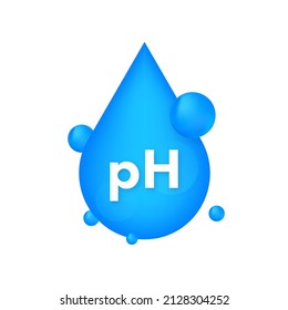 pH neutral balance badge, label. Neutral Ph Drop. Vector stock illustration.