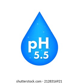 pH neutral balance badge, label. Neutral Ph Drop. Vector stock illustration.