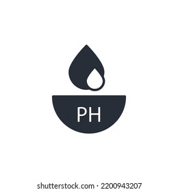 ph , neutral balance skin line icon. Simple element illustration.  ph , neutral balance skin concept outline symbol design.