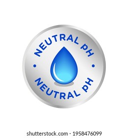 pH neutral balance vector icon, badge seal, logo