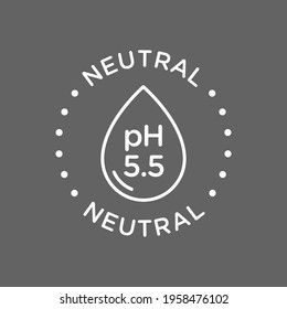 pH neutral balance vector icon, badge seal, logo