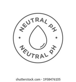 pH neutral balance vector icon, badge seal, logo