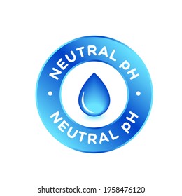 pH neutral balance vector icon, badge seal, logo