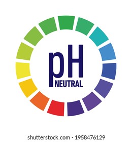 pH neutral balance vector icon, badge seal, logo