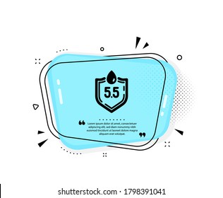 Ph neutrales Symbol. Angebotsblase. Klinisch getestetes Zeichen. Wassertropfsymbol. Anführungszeichen. Klassisches, ph-neutrales Symbol. Vektorgrafik