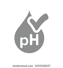 Ph neutral, safe to use product. Label for cosmetics, moisturizer or lotion vector icon.