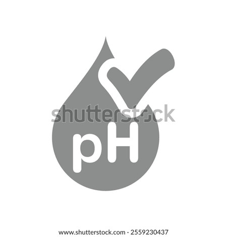 Ph neutral, safe to use product. Label for cosmetics, moisturizer or lotion vector icon.