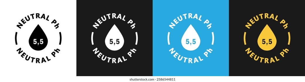 PH Neutral vector sign isolated on different background.