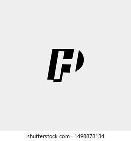 PH P H HP Letter Logo Design in Black Colors