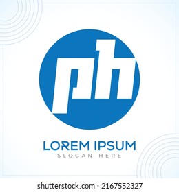 PH PHO modern creative premium logo design vector template