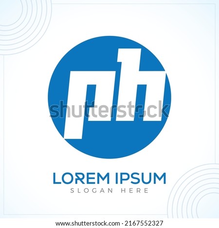 PH PHO modern creative premium logo design vector template