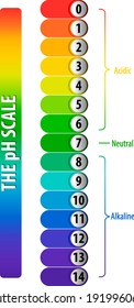 A pH scale on white background illustration