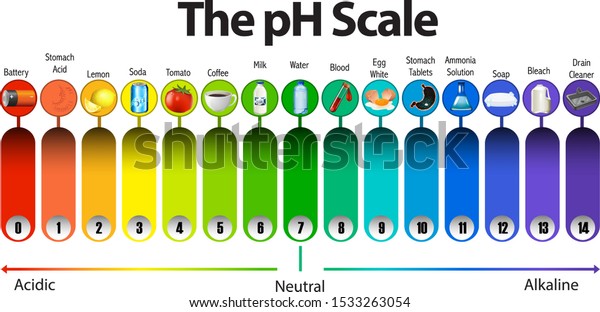 Ph Scale On White Background Illustration Stock Vector (Royalty Free ...