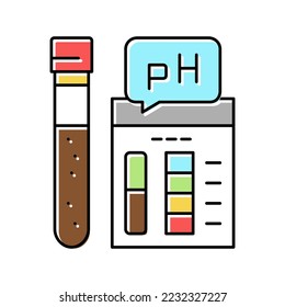 ph Bodentest Farbe Symbol Vektorgrafik. ph Bodentestzeichen. einzelne Symbolillustration