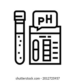 ph soil testing line icon vector. ph soil testing sign. isolated contour symbol black illustration