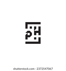 PH square concept retro logo in high quality professional design that will print well across any print media