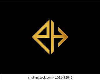 PH square shape Gold color logo