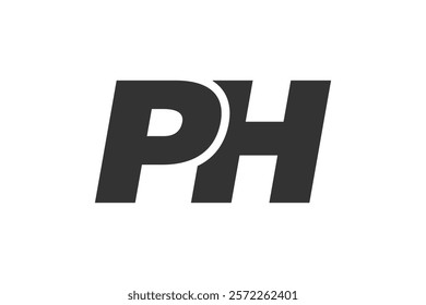 PH Techno Editable Font Logo For Corporate Branding. Bold, Futuristic Design With Unique Typographic Ideas. Minimal Custom Type And Dynamic Letter Variations For Promotion, Printing, And Book Titles