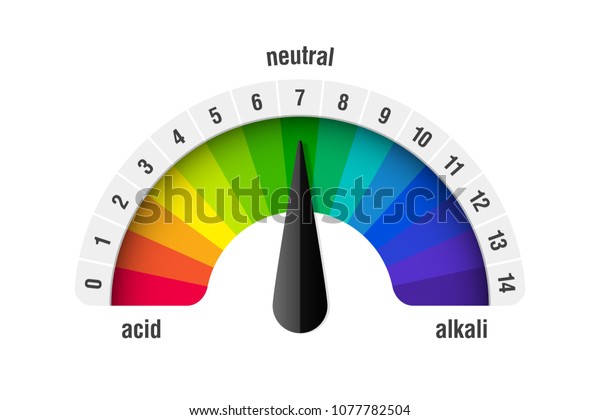 Ph Value Scale Meter Acid Alkaline Stock Vector (Royalty Free) 1077782504