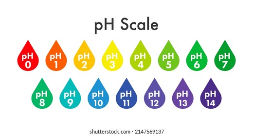 pH value scale meter. pH analysis chemical scale value test. Vector stock illustration.