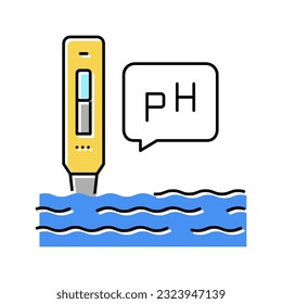 ph water color icon vector. ph water sign. isolated symbol illustration