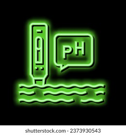 ph water neon light sign vector. ph water illustration