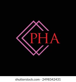PHA letter logo design in illustration. Vector logo