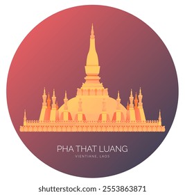 Pha That Luang Vientiane, Laos - Stock Illustration as EPS 10 File