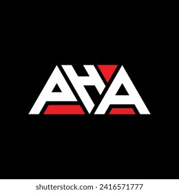 PHA triangle letter logo design with triangle shape. PHA triangle logo design monogram. PHA triangle vector logo template with red color. PHA triangular logo Simple, Elegant, and Luxurious design.