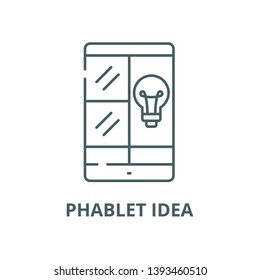 Phablet idea vector line icon, linear concept, outline sign, symbol