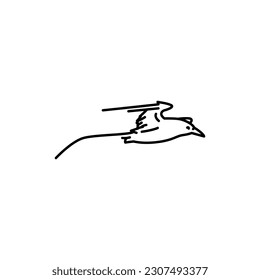 Phaeton bird black line icon. Pictogram for web page, mobile app, promo.