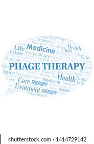 Phage Therapy Word Cloud. Wordcloud Made With Text Only.